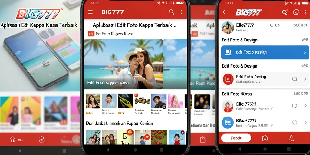 Antarmuka aplikasi BIG777 untuk Edit Foto Kertas Kaca yang menarik dan intuitif.