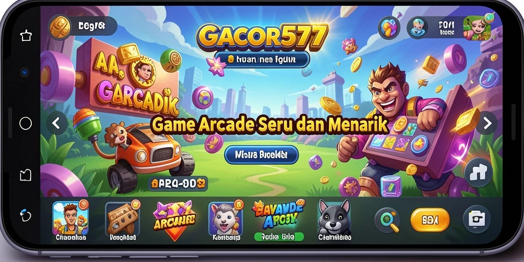 Tampilan antarmuka GACOR577 yang menarik dalam permainan Arcade.