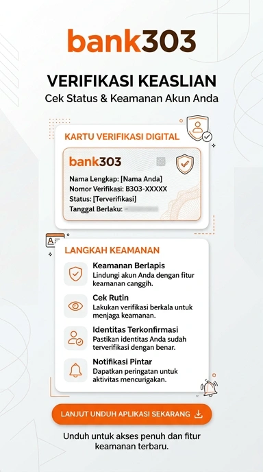 Tampilan kanal resmi bank303